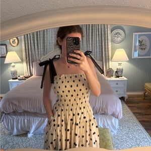 En Saison Smocked Polka Dot Dress